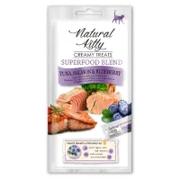 Крем-снек для кішок Pettric Natural Kitty зі смаком тунця лосося та чорниці 4х12 г