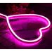 Ночник неоновый лампа Сердце pink heart SWF 29.5х20 см
