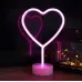 Ночник неоновый лампа Сердце pink heart SWF 29.5х20 см