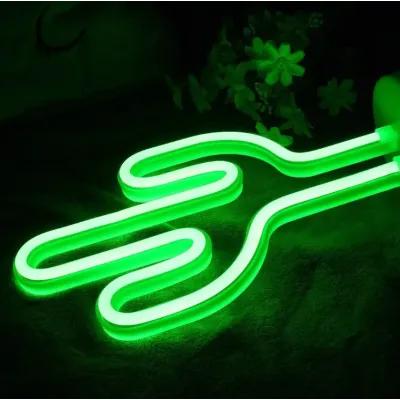 Нічник неоновий LED Кактус Angel