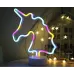 Настільний неоновий нічник Єдиноріг Rainbow Angel 31х23 см