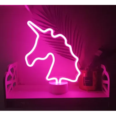 Ночник неоновый лампа Единорог Pink Angel 23х31 см Ночник неоновый лампа Единорог Pink Angel 23х31 см