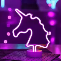Настільний неоновий нічник Єдиноріг Pink Angel 23х31 см Настільний неоновий нічник Єдиноріг Pink Angel 23х31 см
