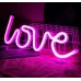Настенный неоновый светильник ночник Angel Love розовый