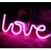 Настенный неоновый светильник ночник Angel Love розовый