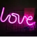 Настенный неоновый светильник ночник Angel Love розовый