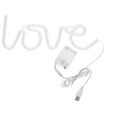 Настенный неоновый светильник ночник Angel Love розовый
