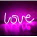 Настенный неоновый светильник ночник Angel Love розовый