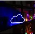 Настенный неоновый светильник ночник Облако синий Angel