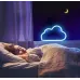 Настенный неоновый светильник ночник Облако синий Angel