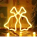 Настенный неоновый светильник ночник Колокольчики желтые Angel