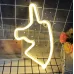 Настінний неоновий світильник нічник Єдиноріг жовтий Angel