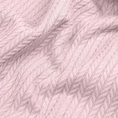 Плед-покрывало косичка COSAS 160х230 см Petal Knitted Braid Пудровый