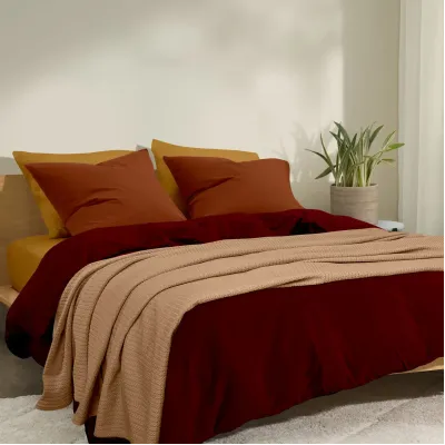 Плед-покривало косичка COSAS 160х230 см Sand Knitted Braid Теракотовий Плед-покривало косичка COSAS 160х230 см Sand Knitted Braid Теракотовий