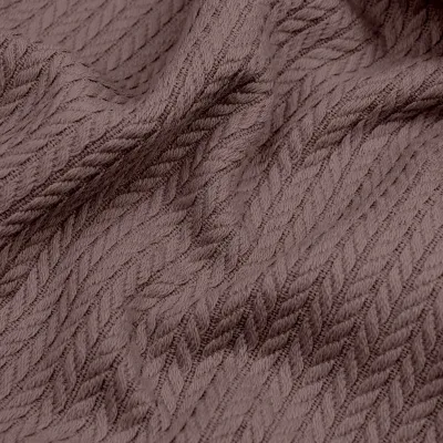 Плед-покривало косичка COSAS 160х230 см Mousse Knitted Braid Шоколадний