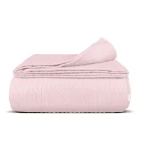 Плед-покривало косичка COSAS 230х240 см Petal Knitted Braid Пудровий