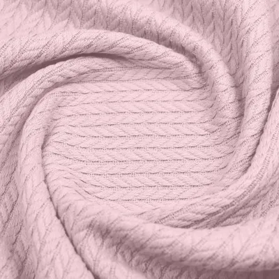 Плед-покрывало косичка COSAS 240х260 см Blush Knitted Braid Сакура