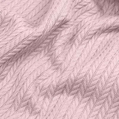 Плед-покрывало косичка COSAS 240х260 см Blush Knitted Braid Сакура