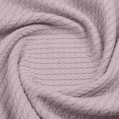 Плед-покрывало косичка COSAS 240х260 см Floral Knitted Braid Лиловый