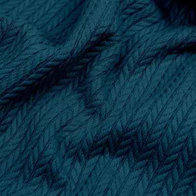 Плед-покривало косичка COSAS 240х260 см Ocean Knitted Braid Смарагдовий