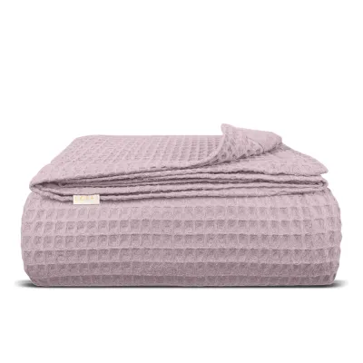 Плед-покривало вафельне COSAS 230х240 см Laurel Greek Waffle Ліловий