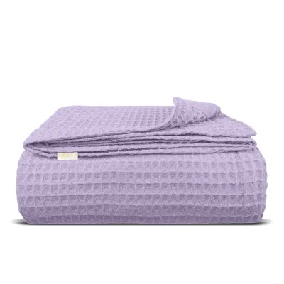 Плед-покривало вафельне COSAS 230х240 см Lavander Greek Waffle Орхідея