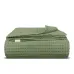 Плед-покривало вафельне COSAS 240х260 см Olive Greek Waffle Оливковий