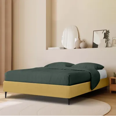 Кровать двуспальная COSAS Kiwi Curcuma 160х200 см Горчичный