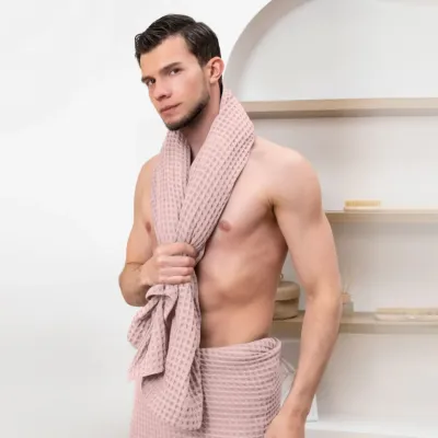 Рушник вафельний COSAS Flamingo Greek Waffle 55x90 см Пудровий Рушник вафельний COSAS Flamingo Greek Waffle 55x90 см Пудровий
