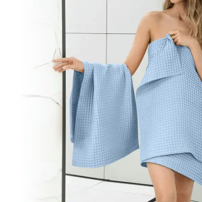Полотенце вафельное COSAS Cloud Greek Waffle 75x130 см Голубой Полотенце вафельное COSAS Cloud Greek Waffle 75x130 см Голубой