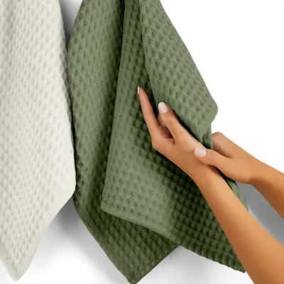 Вафельні рушники COSAS Fresh Greek Waffle Оливково-молочний 2 шт (660d9720698d6a69df1d682f)