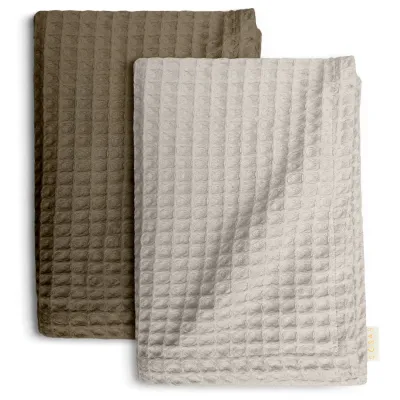 Вафельні рушники COSAS Dusty Greek Waffle Шоколадно-пісочний 2 шт (660d9723698d6a69df1d688b)