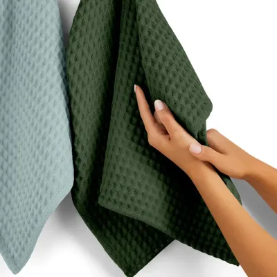 Вафельные полотенца COSAS Pine Greek Waffle Изумрудно-голубой 2 шт (660d9723698d6a69df1d689a)