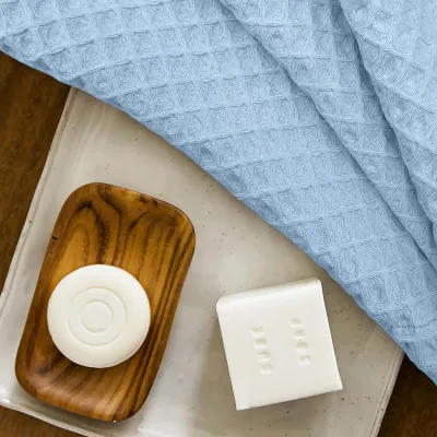 Вафельные полотенца COSAS Fancy Greek Waffle CS2 Сине-голубой 2 шт (660d9724698d6a69df1d689b)