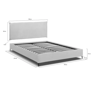 Узголів'я для ліжка COSAS Rodos Rocky 60x190 см Сірий