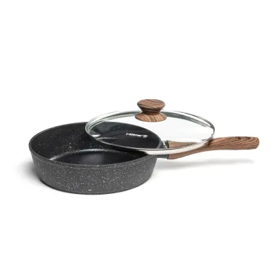 Сотейник із кришкою Holmer Natural 24 см Чорний DF-42824-FAMWL