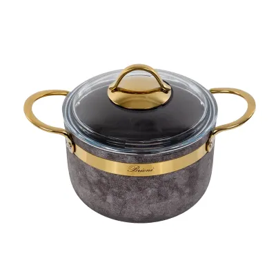 Кастрюля с крышкой Brioni Royal Stone Sandstone Gold 3 л Разноцветный 764-039