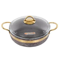 Сотейник із кришкою Brioni Royal Stone Sandstone Gold 26 см Різнокольоровий 764-043
