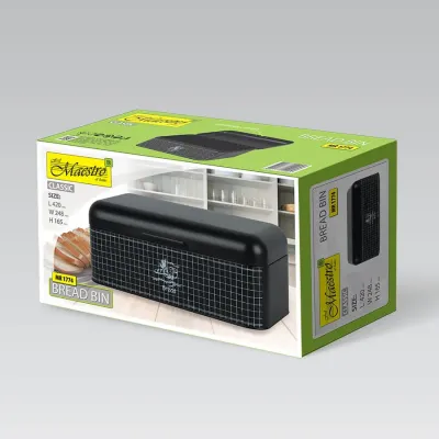 Хлебница Maestro MR-1774 42х24,8х16,5 см Черный (76672658)