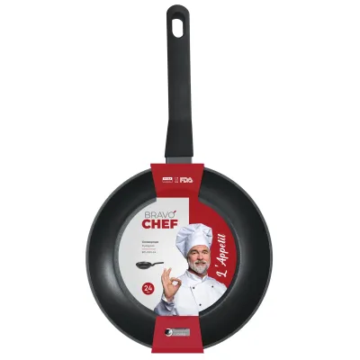 Сковорода BRAVO CHEF L'Appetit 24 см Чорний (6909314)
