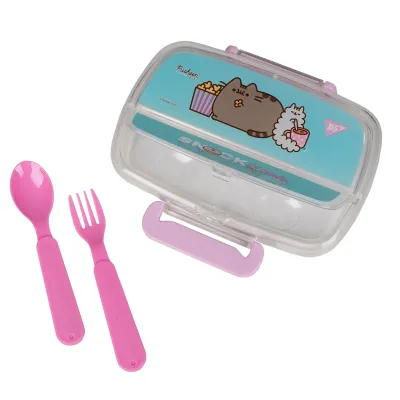 Контейнер YES Pusheen 750 мл с приборами (708161) Контейнер YES Pusheen 750 мл с приборами (708161)