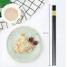 Набор из 5 пар многоразовых антискользящих суши палочек Urbankit черные с золотом