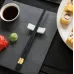 Набор из 5 пар многоразовых антискользящих суши палочек Urbankit черные с золотом