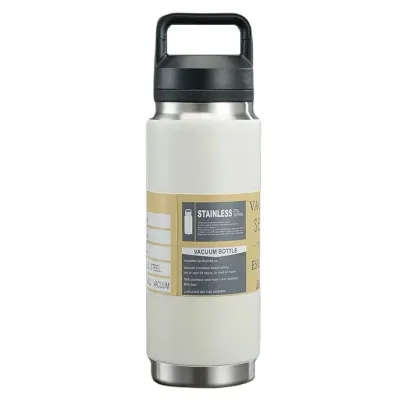 Термос вакуумний RIAS Vacuum Bottle 987A із нержавіючої сталі 600 мл White (3_04638)
