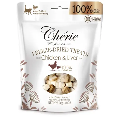 Ласощі Pettric Cherie для котів з курки та курячої печінки сублімовані 30 гр