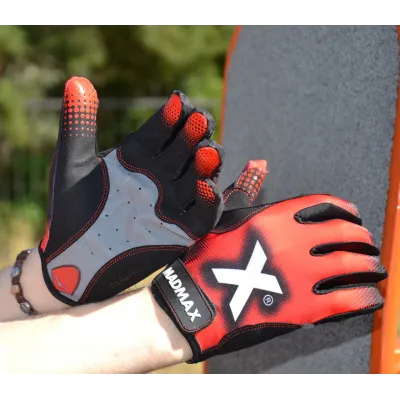 Рукавички для фітнесу MadMax MXG-101 X Gloves Black/Grey/Red XXL Рукавички для фітнесу MadMax MXG-101 X Gloves Black/Grey/Red XXL