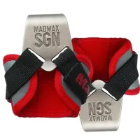 Гаки для тяги на зап'ястя MadMax MFA-330 Lat Hooks Antic silver/Grey/Red Гаки для тяги на зап'ястя MadMax MFA-330 Lat Hooks Antic silver/Grey/Red