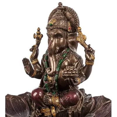Статуєтка-подставка Ganesha для благовоний 9х12х12 см Veronese Разноцветный AL229032 Статуєтка-подставка Ganesha для благовоний 9х12х12 см Veronese Разноцветный AL229032