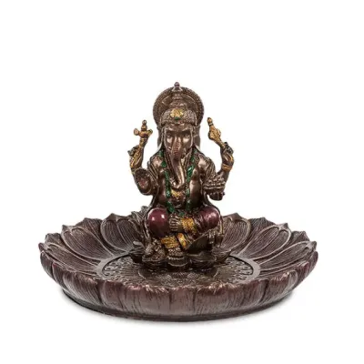 Статуєтка-подставка Ganesha для благовоний 9х12х12 см Veronese Разноцветный AL229032