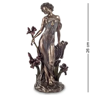 Cтатуэтка коллекционная Дама Alphonse Mucha 13x8,5x26 см Veronese Коричневый AL229039 Cтатуэтка коллекционная Дама Alphonse Mucha 13x8,5x26 см Veronese Коричневый AL229039